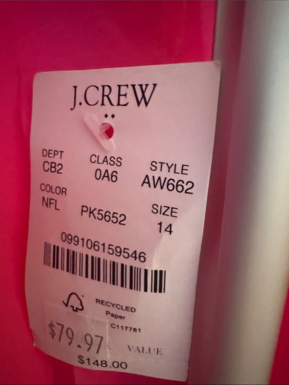 J. Crew Hot Pink Open-Front Blazer